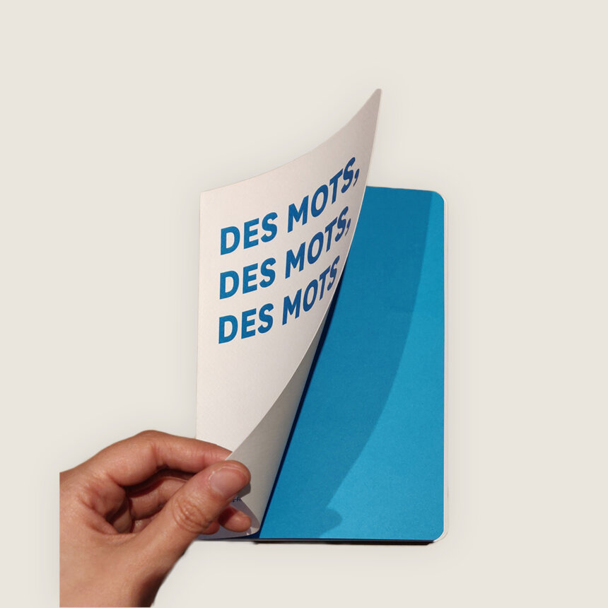 Carnet Des mots Citation Hamlet theatre shakespeare cahier papeterie bleu interieur comedie francaise