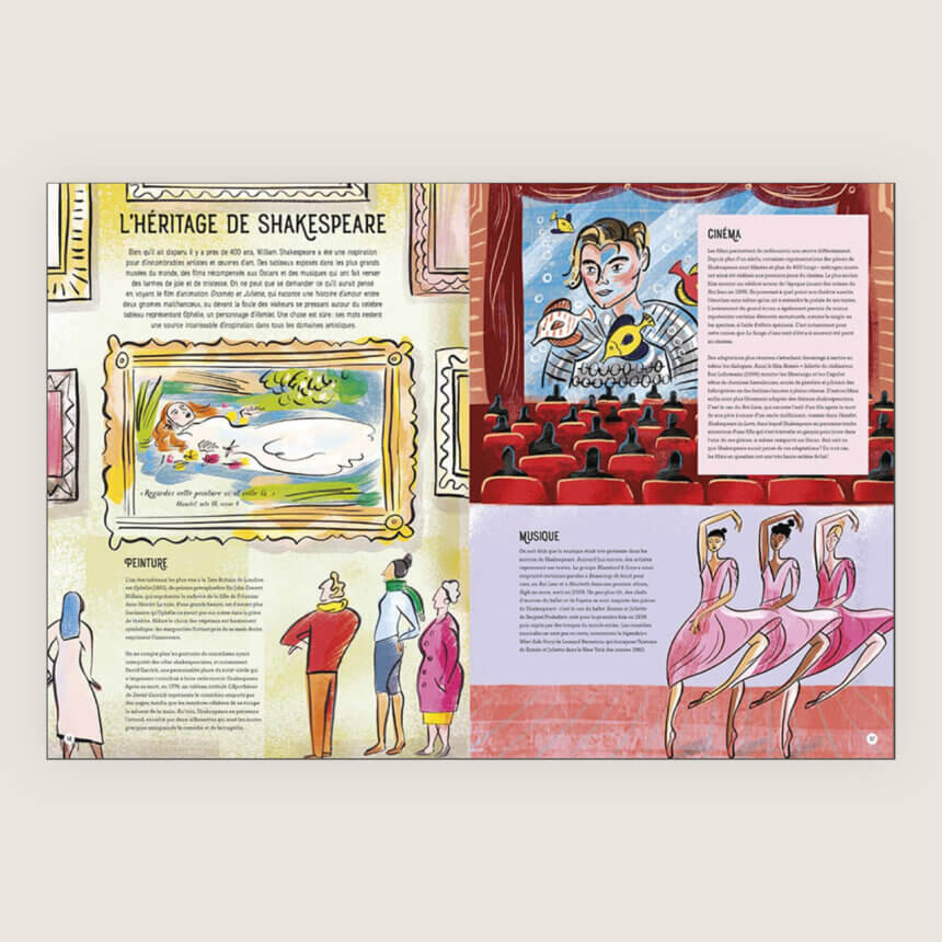 Comedie Francaise livre jeunesse quelle histoire personnalite celebre histoire beau livre enfant cadeau Le Monde extraordinaire de William Shakespeare extrait