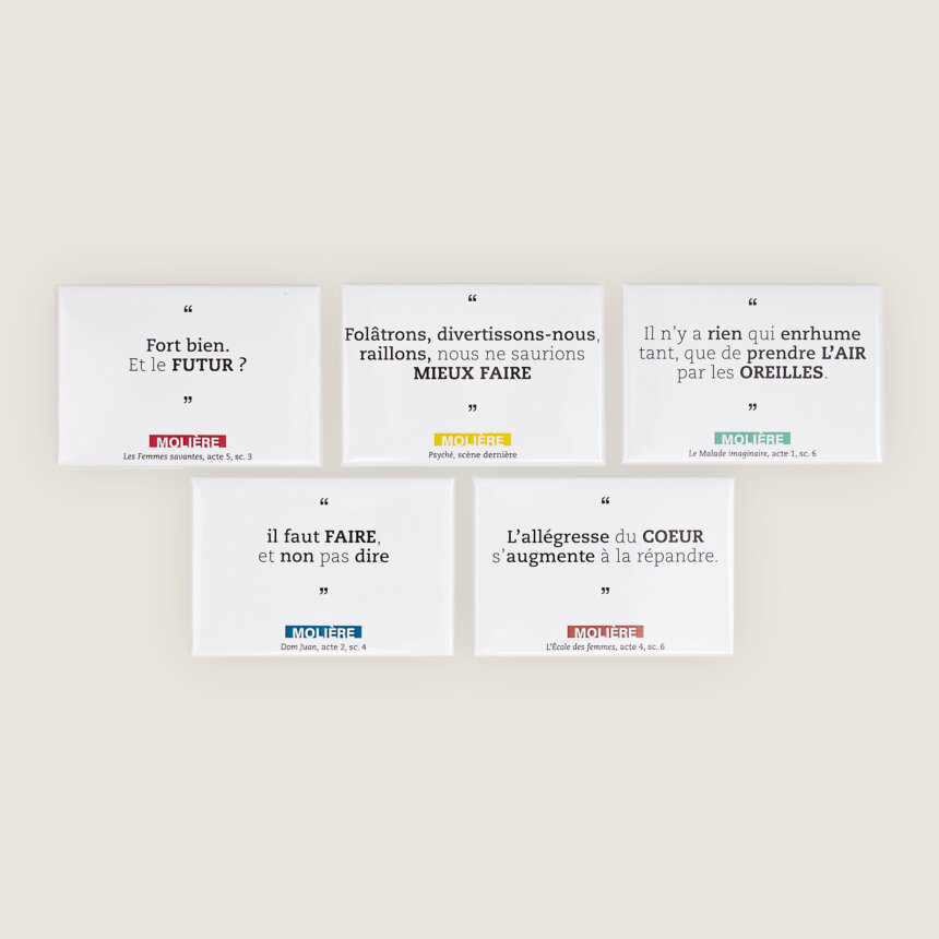 Magnet aimant citation moliere comedie francaise