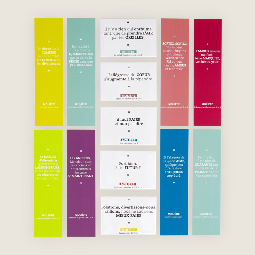 Magnet aimant citation moliere comedie francaise marques pages