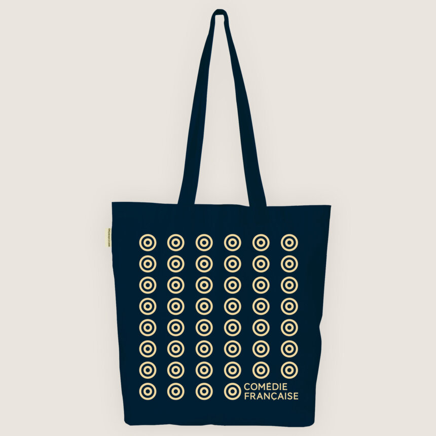 Sac en coton tote bag comedie francaise souvenir paris theatre bleu