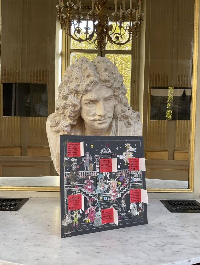Calendrier de l'avent citation moliere comedie francaise idee cadeau noel alexandre fabre teste houdon